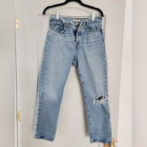 Levis Women's Wedgie Straight Blue Jeans, 28x26